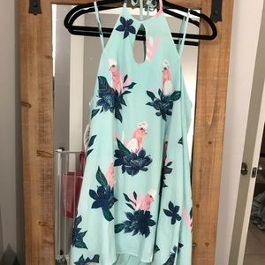 *NEW* Minkpink teal parrot dress